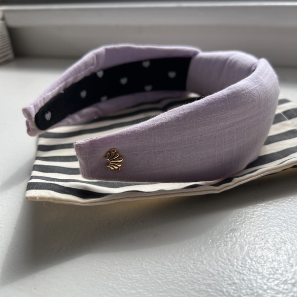 Lele Sadoughi Linen Lilac Top Knot Headband - like new with dustbin! - Picture 2 of 3